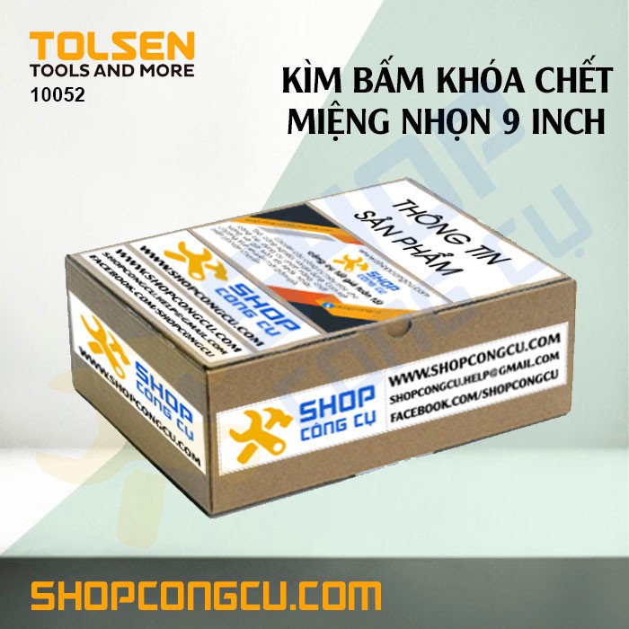 Kìm bấm khóa chết miệng nhọn 9 inch Tolsen 10052