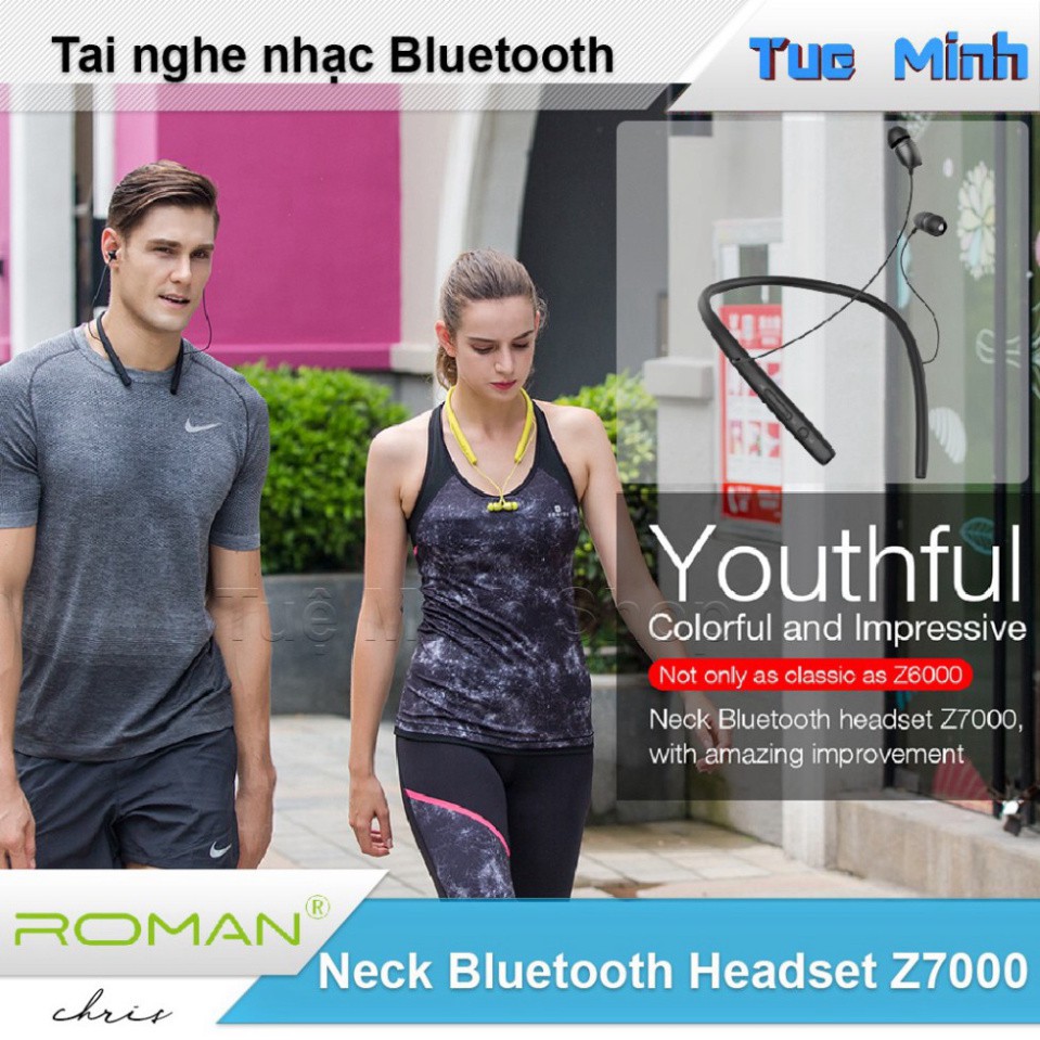 GIÁ KHUYẾN MÃI Tai nghe nhạc không dây Bluetooth Roman Z7000 $$