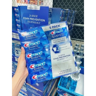 Kem Đánh Răng Crest 3D Advanced Tripple Whitening 158g
