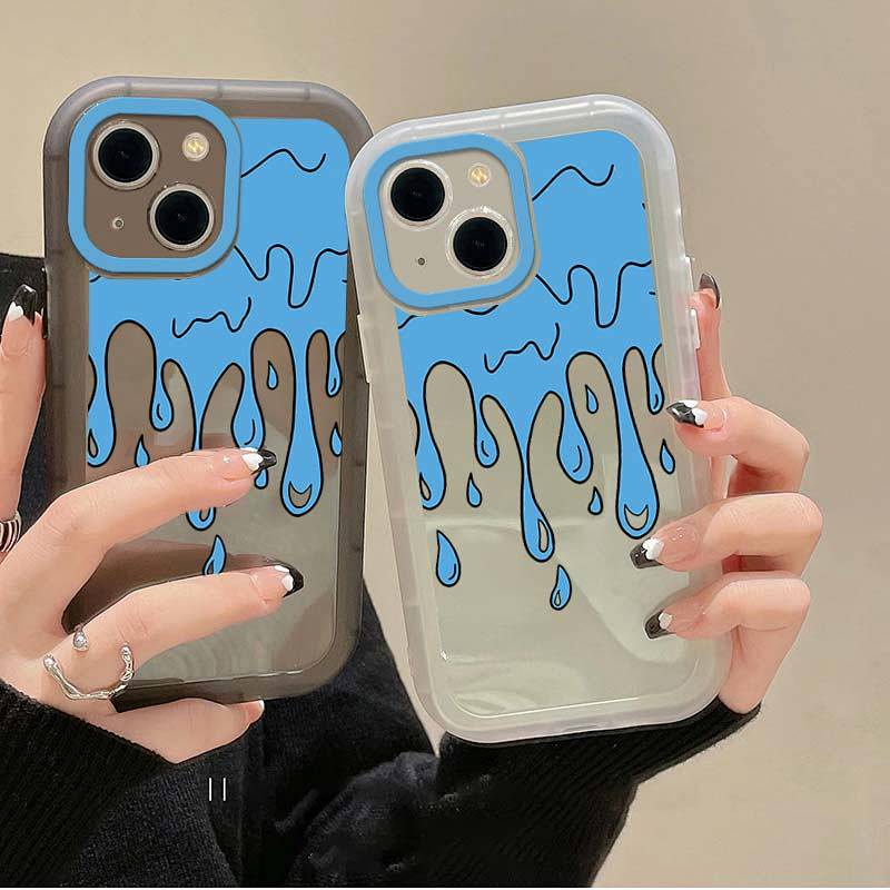 Ốp điện thoại họa tiết graffiti xanh dương thích hợp cho iphone14/13pro  11 12promax Iphone 7 Plus XR xs xsmax