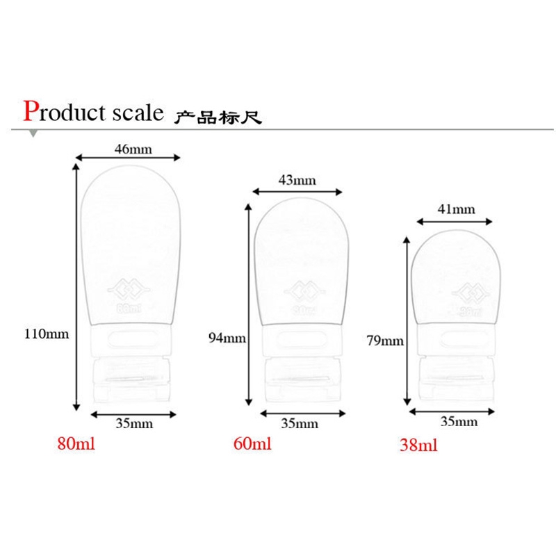 1 Bình Đựng Xà Phòng Mini 38ml 60ml 80ml
