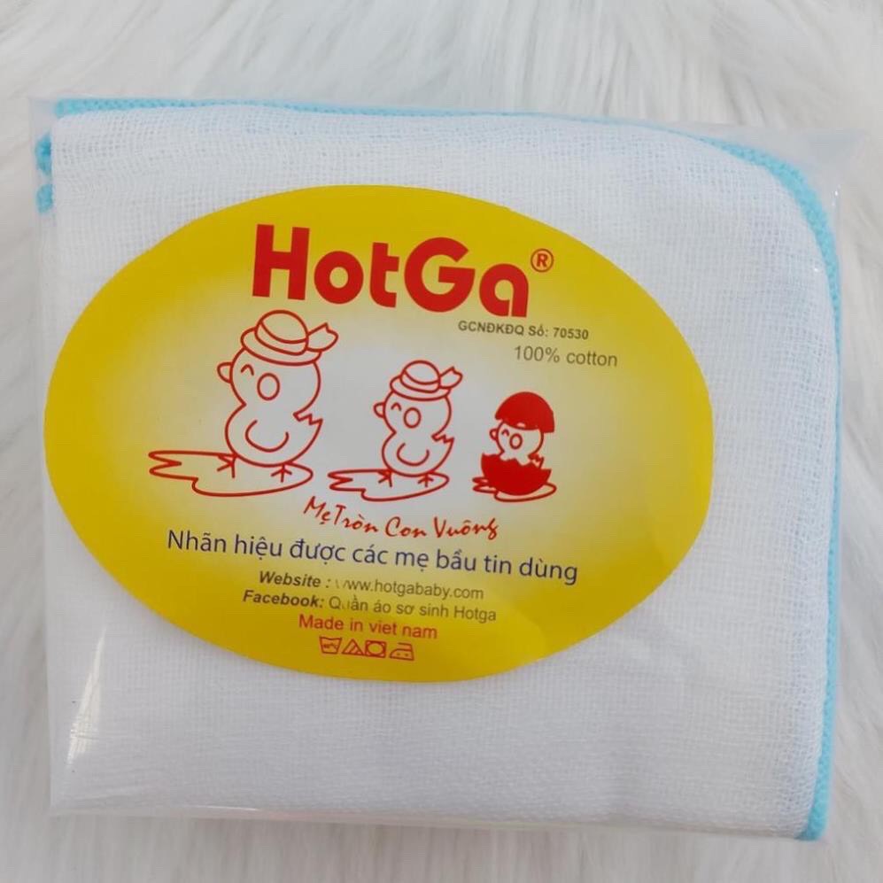 Khăn sữa 4 lớp HotGa cho bé sơ sinh kích thướt 25x25 cm