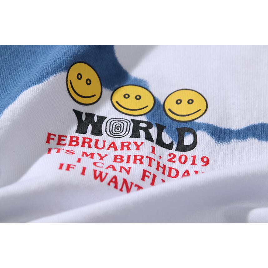 Áo Thun Cotton Ngắn Tay In Hình Travis Scott Thời Trang Cho Nam Nữ