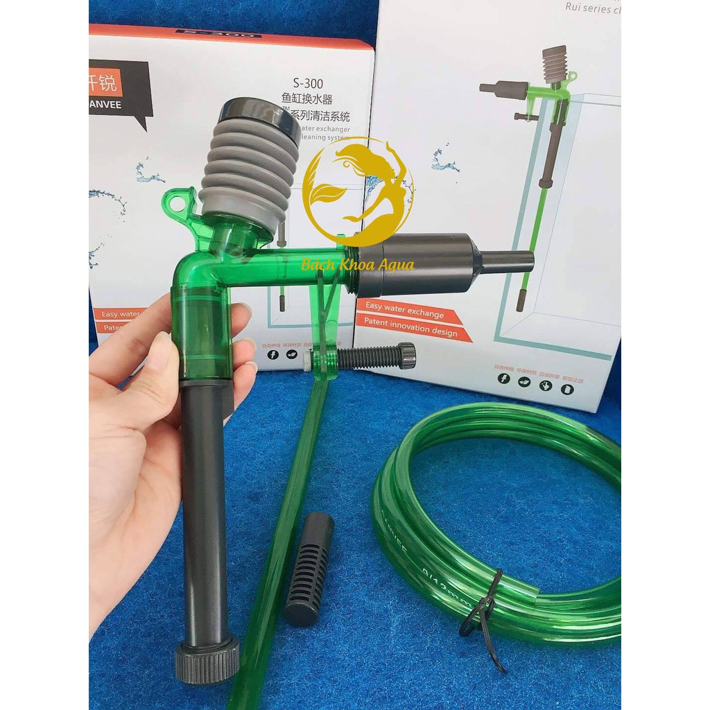 Hút đáy thay nước hồ cá Qanvee S300-S600