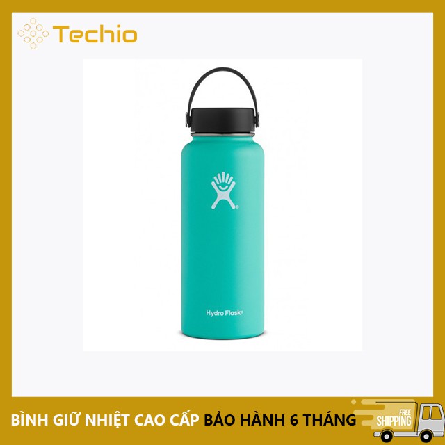 [CHÍNH HÃNG] Bình Giữ Nhiệt Hydro Flask, Công Nghệ Cách Nhiệt 2 Lớp Giữ Nhiệt Lâu, Thép Không Gỉ, Không BPA - Techio