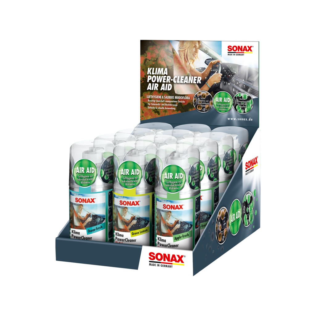 Khử mùi, diệt nấm mốc vi khuẩn dàn lạnh ô tô Sonax car a/c cleaner air aid