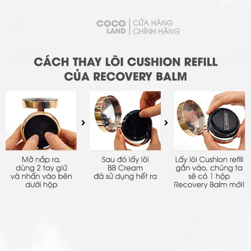 //LUXUBU// Phấn nước BB cho da nhạy cảm Recover Balm SPF 35 PA ++ dưỡng ẩm làm mịn và đều màu da/COCOLAND