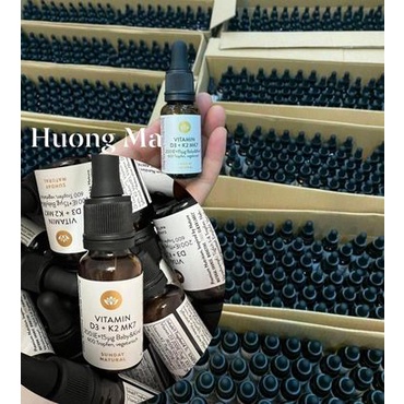Vitamin D3K2 MK7 Đức Sunday Natural 20ml Tăng Chiều Cao Cho Trẻ từ Sơ Sinh