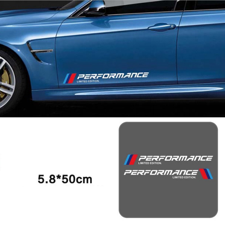 Bộ 2 tem dán cửa xe ô tô Performance
