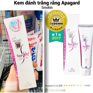 KEM ĐÁNH TRẮNG RĂNG APAGARD SMOKIN CHO NGƯỜI RĂNG Ố VÀNG, HÚT THUỐC VÀ HÔI MIỆNG