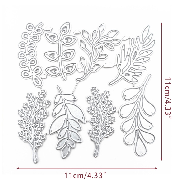 Khuôn Cắt Giấy Kim Loại Hình Cành Lá Xinh Xắn