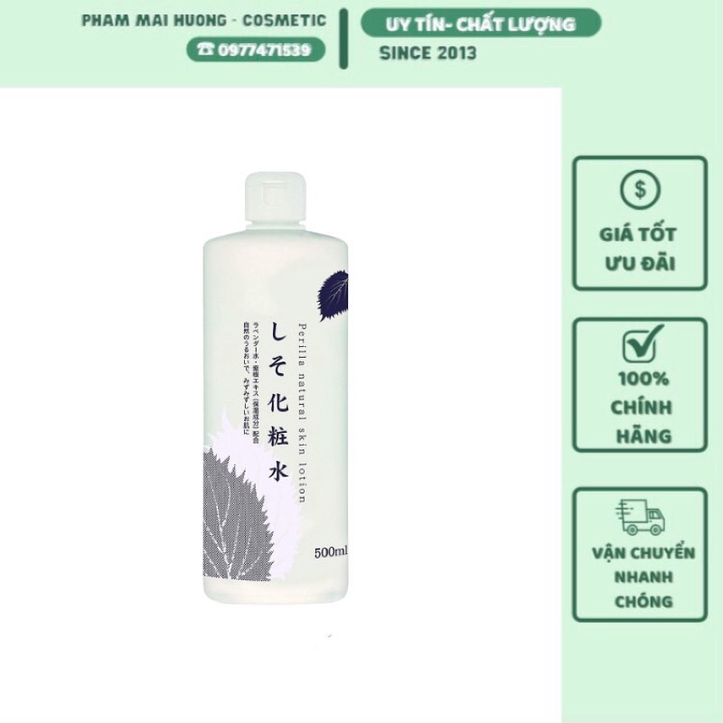 Lotion nước hoa hồng tía tô Dokudami 500ml