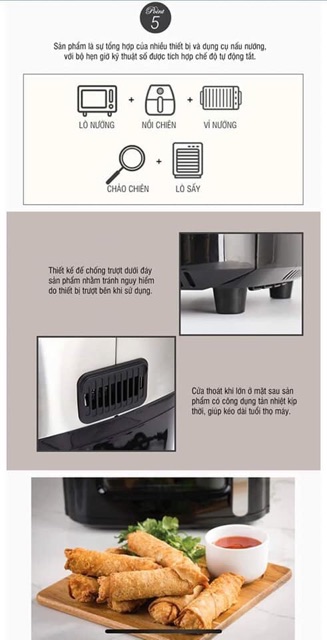 LÒ NƯỚNG KHÔNG KHÍ LOCK & LOCK EJF696