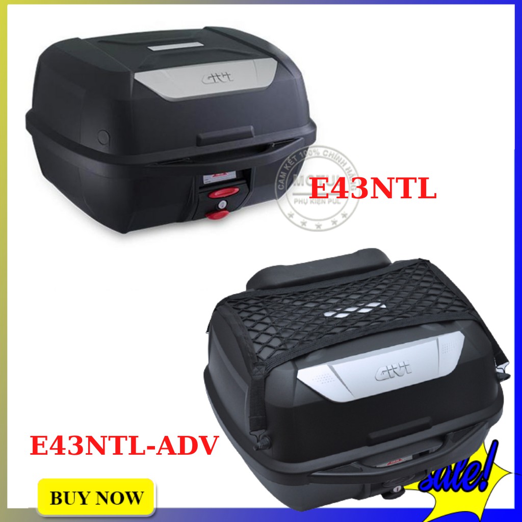 Thùng sau GIVI e43ntl/ e43ntl-adv dung tích 43 lít hàng chính hãng bảo hành 2 năm