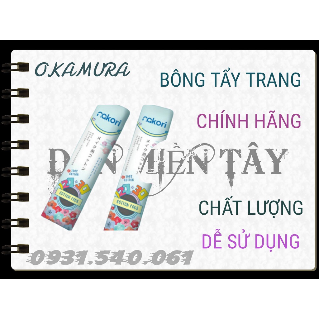 Bông tẩy trang cotton pads NAKORI – Chất lượng Nhật Giúp làm Da Sạch Sâu.