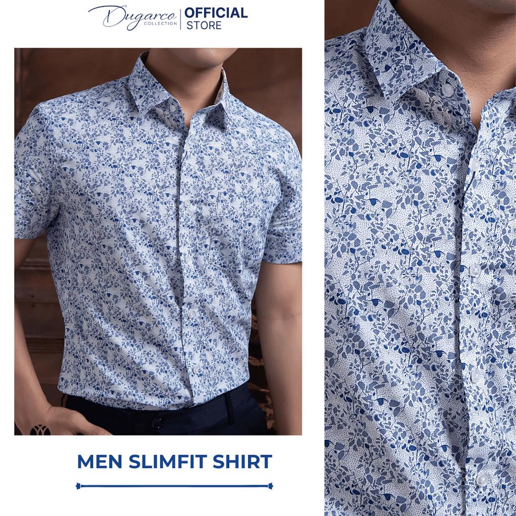 Áo sơ mi DUGARCO tay ngắn cotton công sở nam thoáng mát 92SMS41035