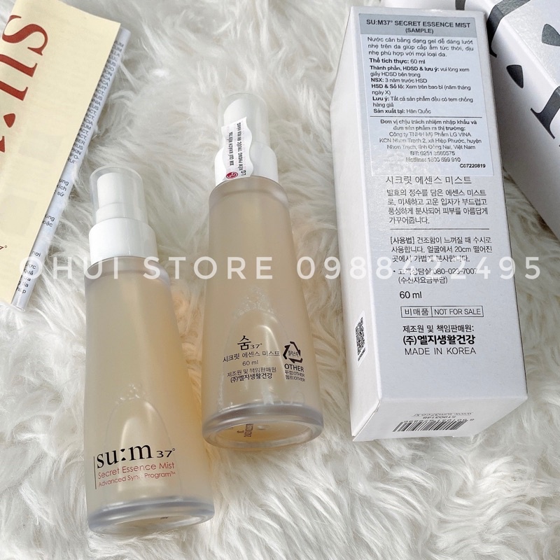 Xịt Khoáng Nước Thần - Su:M37 Secret Essence Mist 60ml