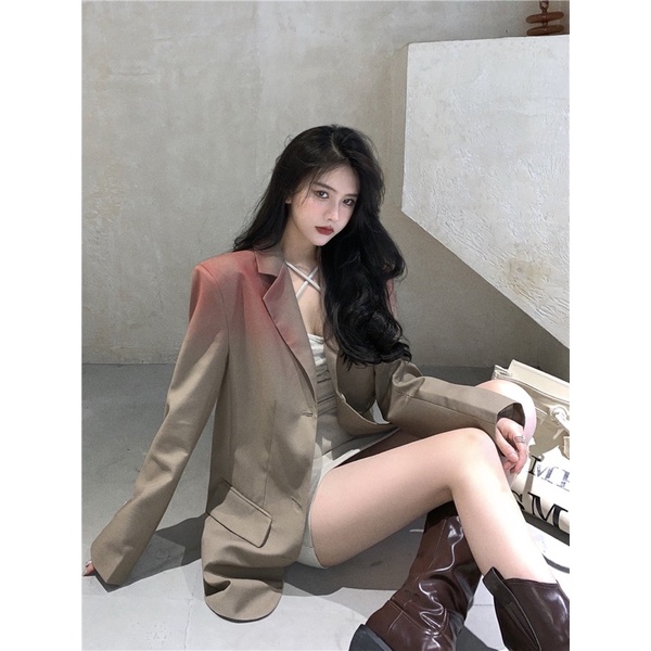 áo vest blazer phối màu thiết kế qccc