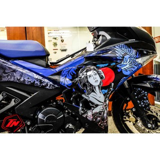 Tem Trùm Exciter 150 Samurai Đen Xanh