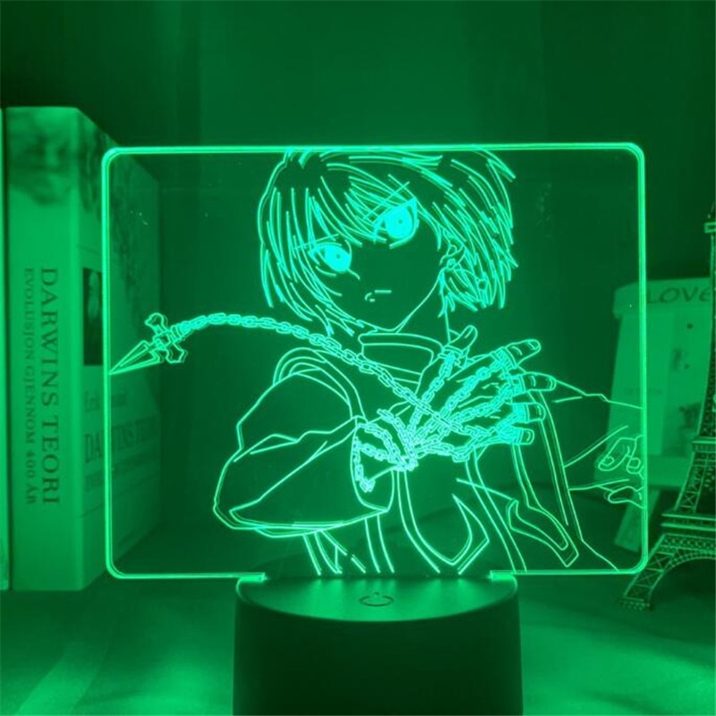 Hunter x hunter gon killua kurapika hisoka Đèn Ngủ Cảm Ứng Ánh Sáng Thay Đổi Màu Sắc Cho Người Hâm Mộ anime