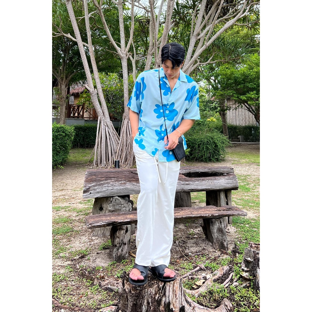 Á sơ mi nam  xanh - Beachee Blue Shirt