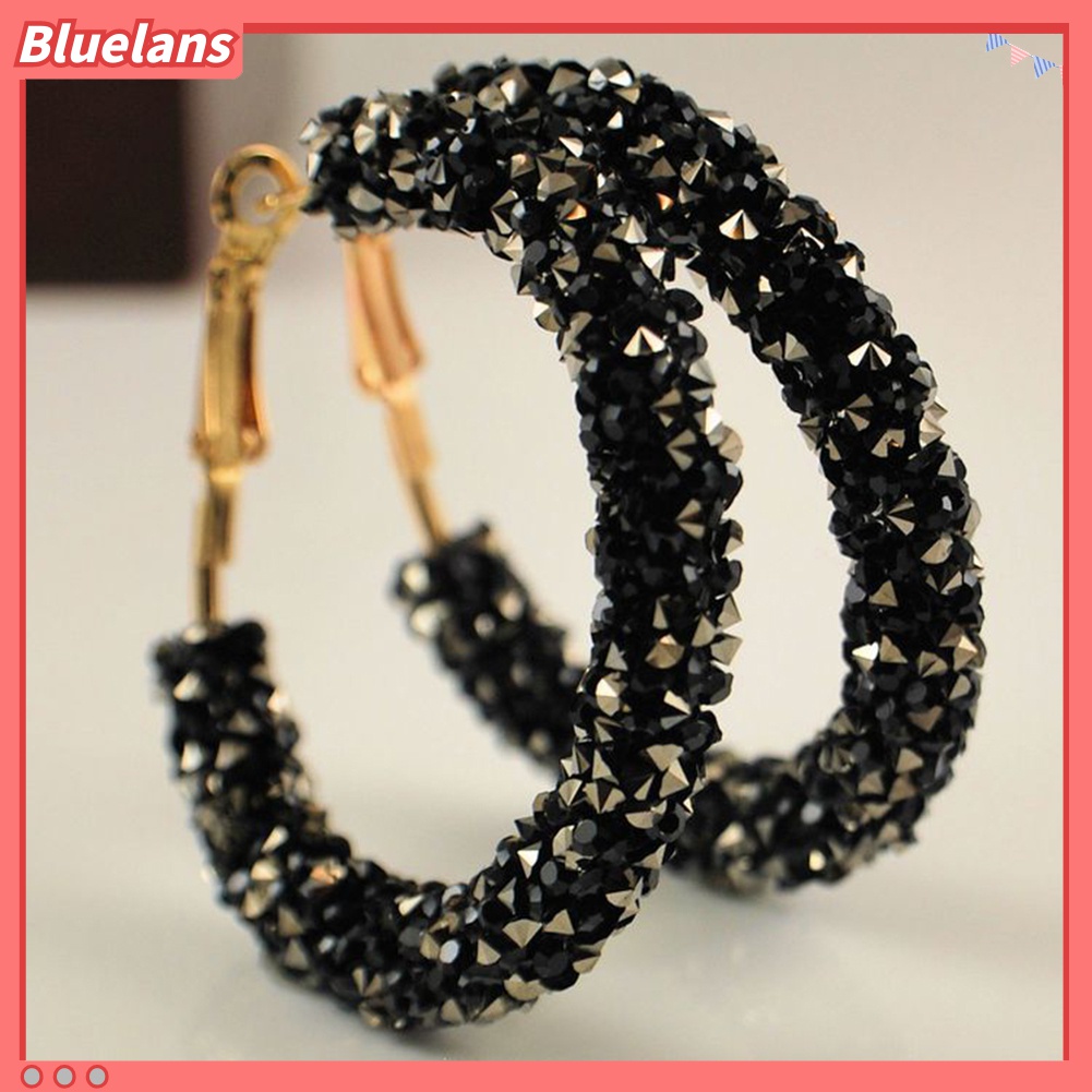 Khuyên Tai Tròn Đính Đá Thời Trang 48h Cho Nữ