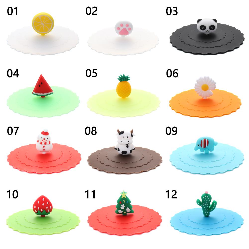 Nắp Đậy Ly Bằng Silicone Chống Bụi Tái Sử Dụng Tiện Lợi