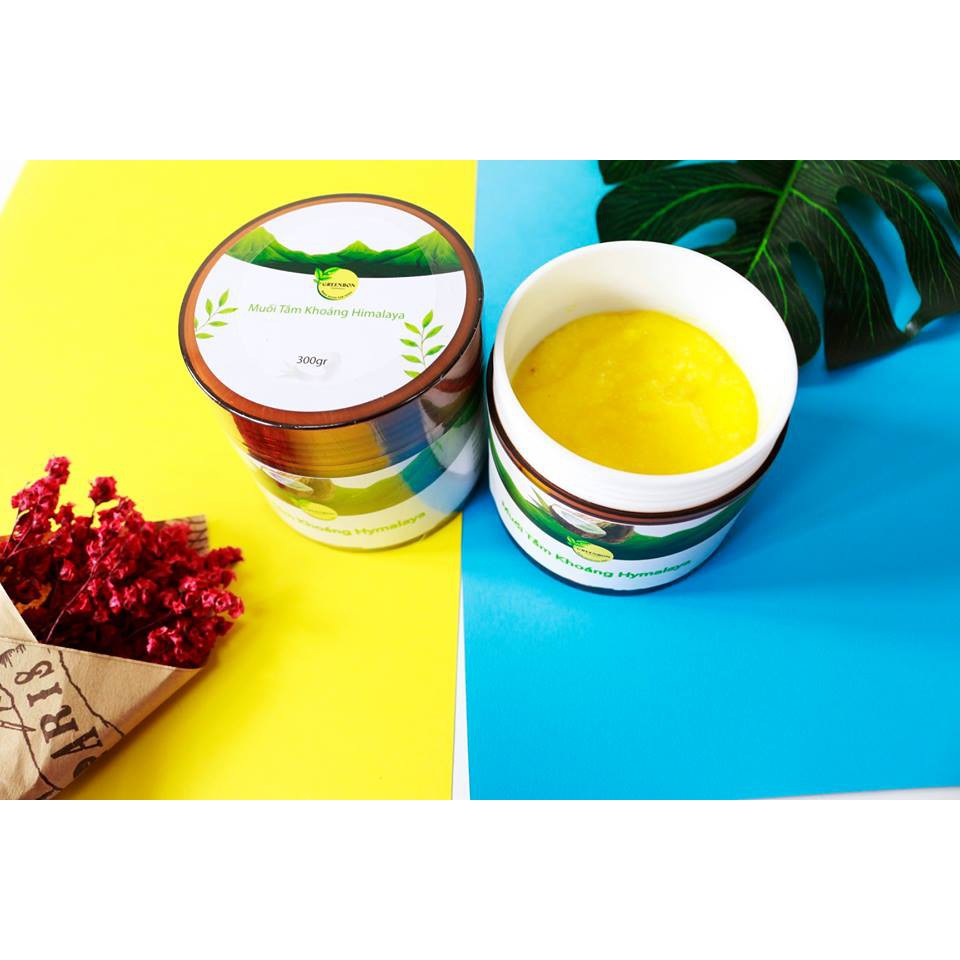 Muối tắm khoáng hymalaya Greenborn loại bỏ hết tế bào da chết giúp dưỡng trắng da trở lại