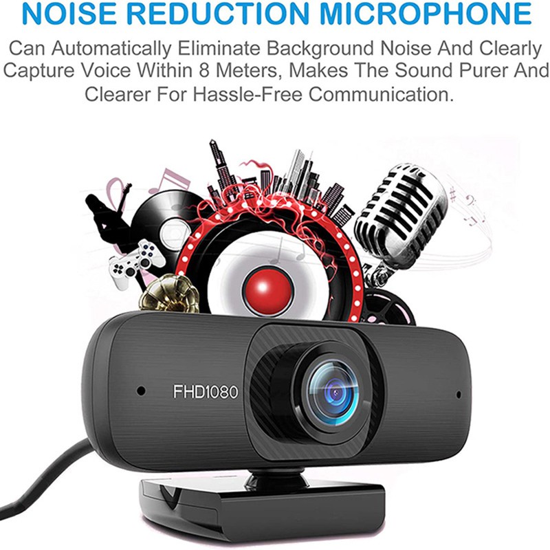 Webcam Full Hd 1080p Kèm Micro Và Phích Cắm Usb 2.0 Cho Máy Tính | BigBuy360 - bigbuy360.vn