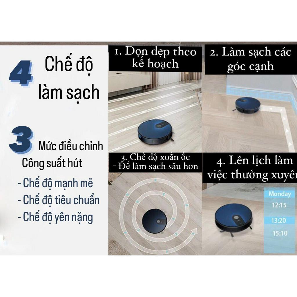 Robot Hút Bụi Lau Nhà Cao Cấp KAW, Tự Động Sạc Pin, Cảm Biến Chống Rơi, Chống Va Chạm, Khay Đựng Nươc Lớn | BigBuy360 - bigbuy360.vn