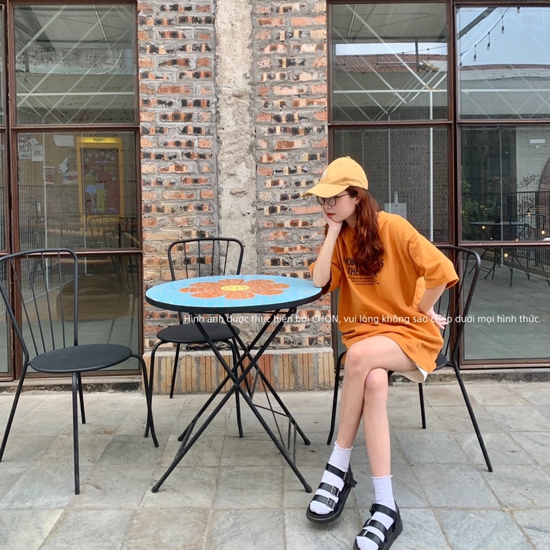 Áo thun 3158 MÀU CAM VÀNG hàng loại 1 chất dày dặn Cotton Unisex CHÒN CLOTHING