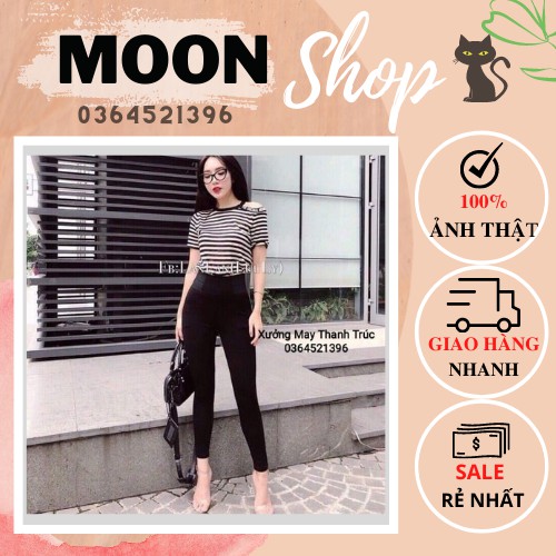 Quần legging tôn dáng cạp cao -legging HM &lt;XẢ GIÁ GỐC &gt; Chất cotton dày dặn co giãn, bầu bí cũng mặc đc