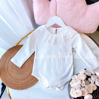 Body suit dài tay ren xinh cho bé gái