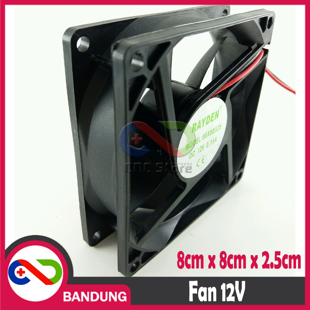 Dc Quạt Tản Nhiệt 12v 8x8 X 2.5cm Chất Lượng Cao