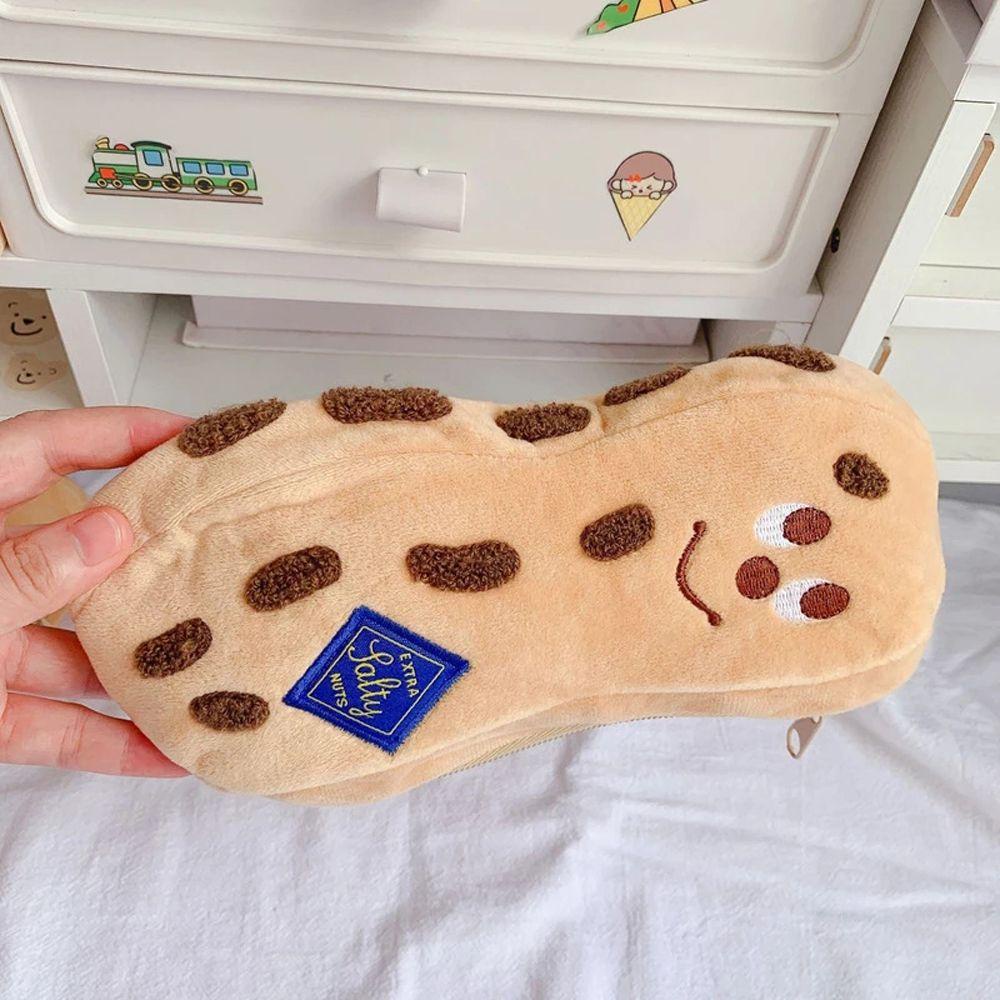 Túi Đựng Bút Hình Hạt Đậu Phộng Dễ Thương Sức Chứa Lớn Ốp