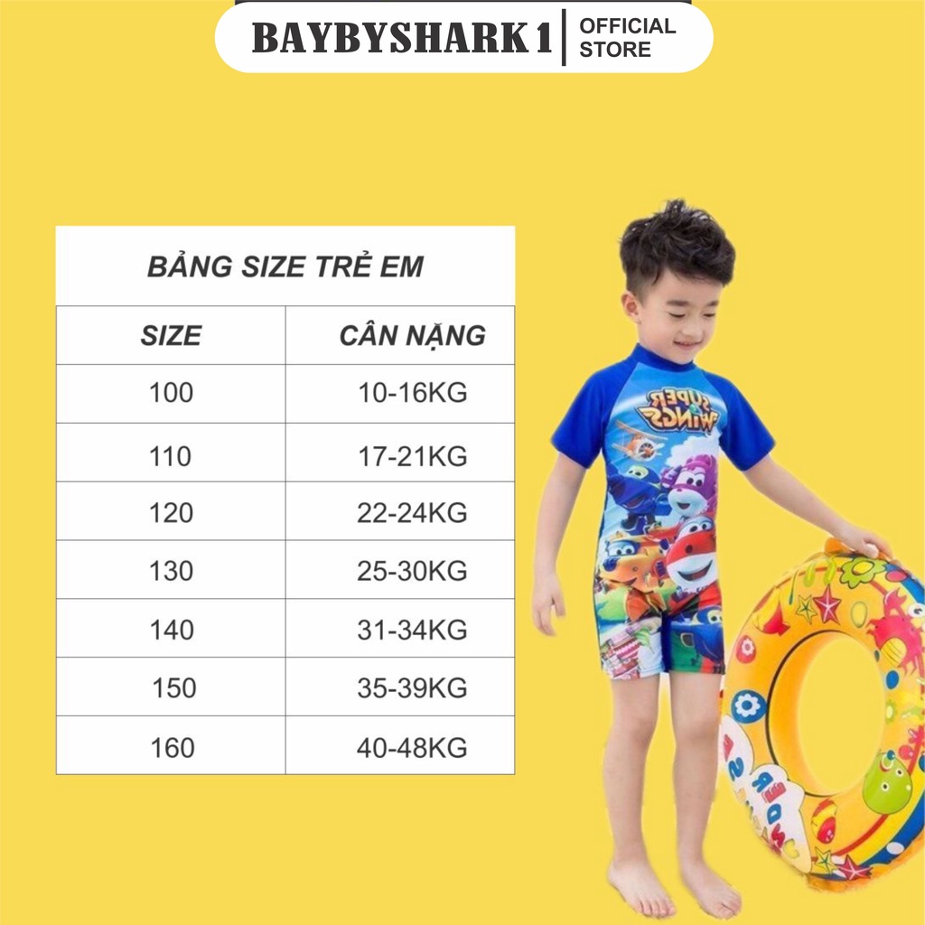 Đồ Bơi Bé Trai Kèm Nón Bơi Từ 10kg Đến Size Đại