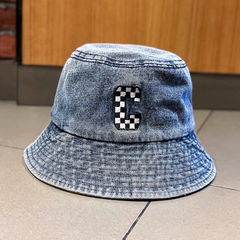 Mũ nón bucket vành rộng thêu chữ C