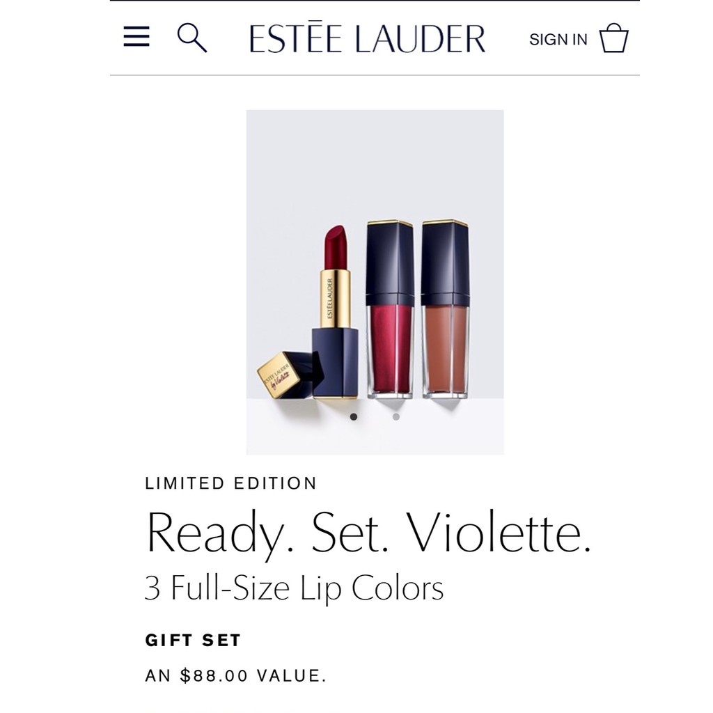 Son lì Estee Lauder by Violette (Phiên Bản Giới Hạn) Màu 111 - 314 - 442 Chính Hãng [Bill Mỹ]