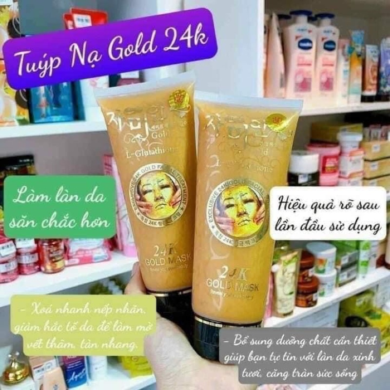 1 Tuýp mặt nạ 24k gold mask Tặng que đắp mặt