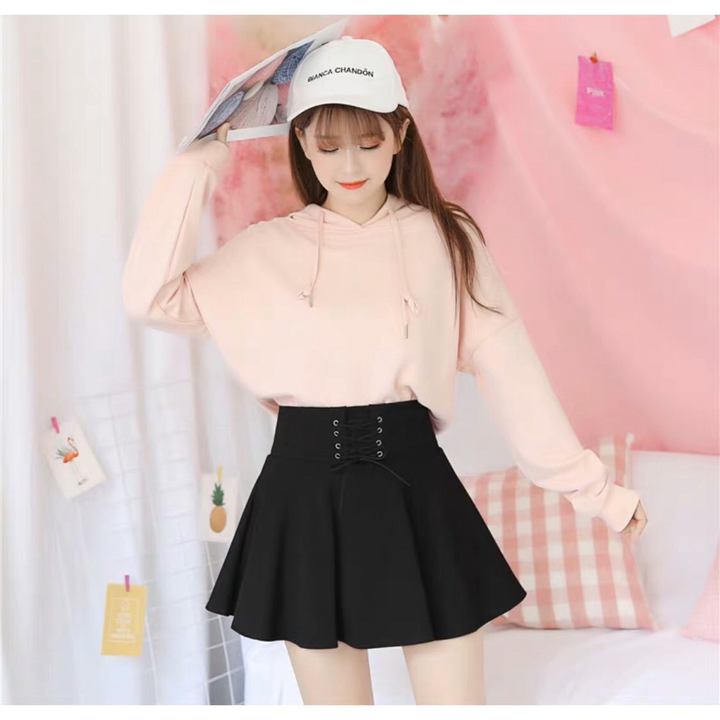 Chân váy xòe đan dây xinh xắn