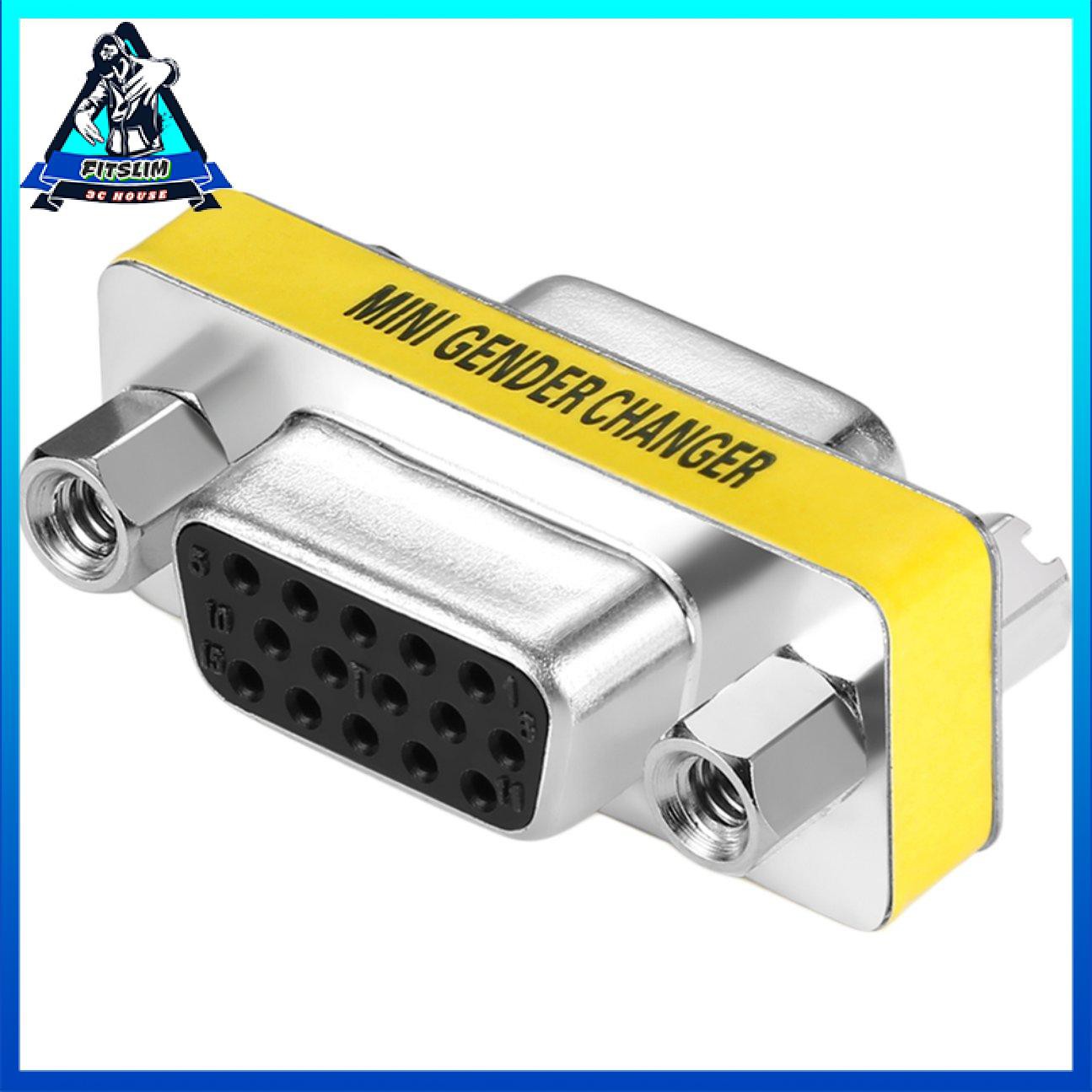 Bộ chuyển đổi VGA HD15 Pin Gender Changer từ Nữ sang Nữ mới