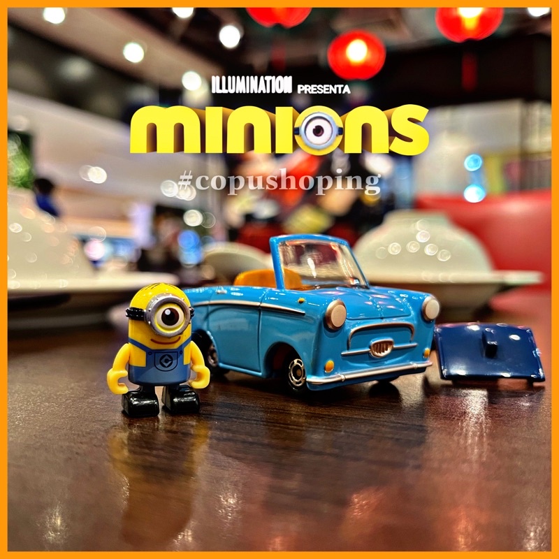 Mô hình Minions Stuart lái xe hơi Ride on Sự trỗi dậy của Gru Tomica Takara Tomy