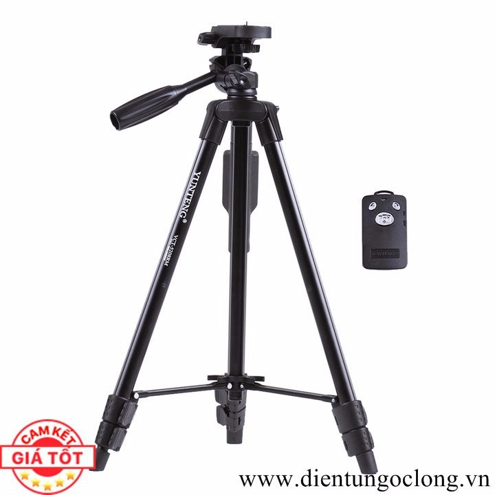 Chân Máy Tripod Máy Ảnh, Điện Thoại Kèm Remote Bluetooth VCT-5208