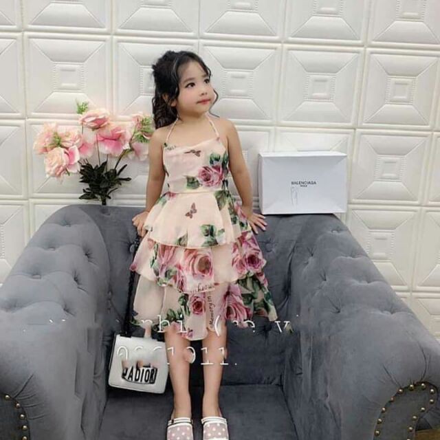 Đầm maxi cho bé gái 2019