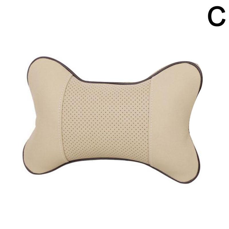1 Gối Tựa Đầu / Tựa Lưng Bằng Da Cho Ghế Ngồi Xe Hơi