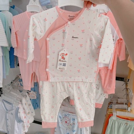Bộ sơ sinh AVALER sợi tre size 0/3, 3/6