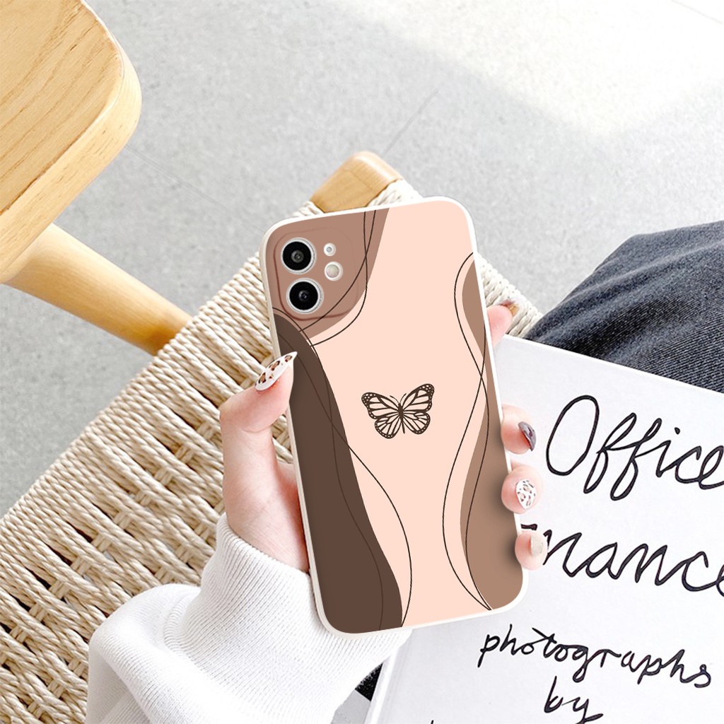 Ốp iphone - Ốp lưng iphone cạnh vuông Butterfly nghệ thuật dành cho ip 6 đến 14promax - ng127