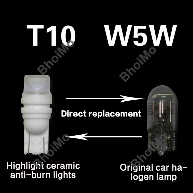 Bóng Đèn Led T10 2835 W5W 194 3smd Dc12V Nhiều Màu Sắc Gắn Bên Hông Xe Hơi / Xe Tải