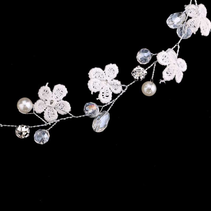 Vòng cái tóc cô dâu đính ngọc trai giả