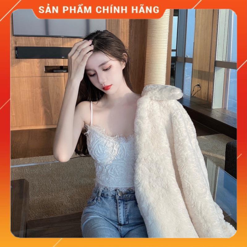 Áo Bra Ren 2 Dây Chun Sau Co Giãn Có Mút , Màu Đen Trắng 997